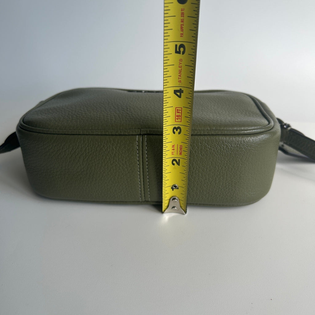 Coach Mini Jamie Camera Bag Olive Green Pebbled Leather Crossbody CQ875