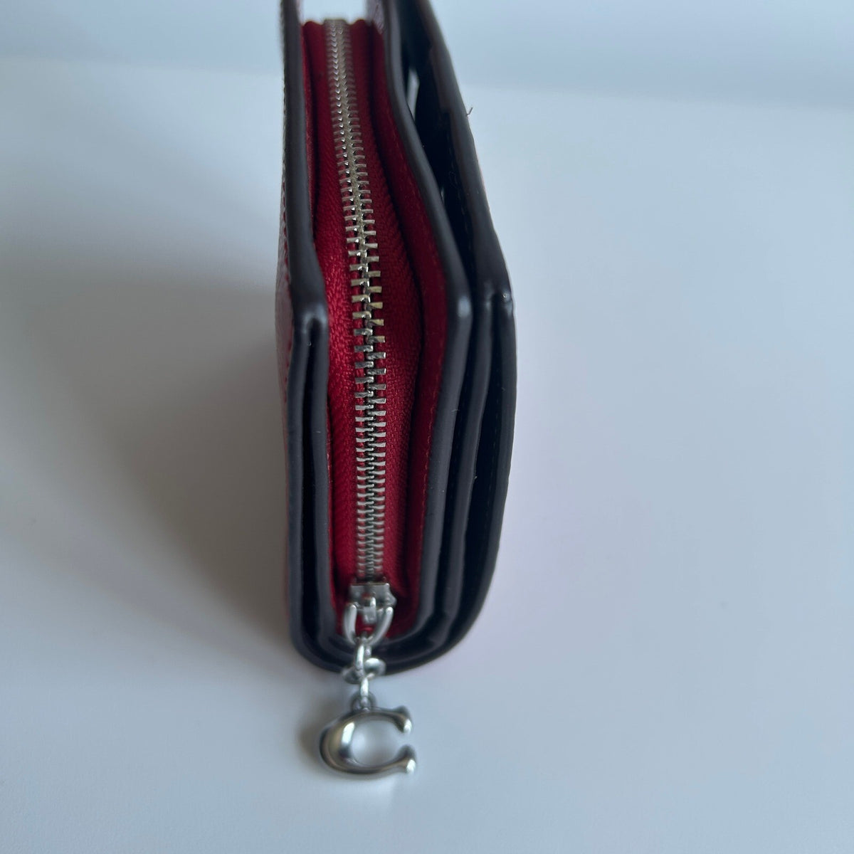 Coach Bifold Snap Wallet Red Patent Leather CW790