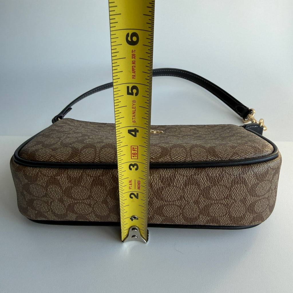 Coach Nolita 19 Khaki Signature Canvas Shoulder Bag CW426 Small Purse Handbag