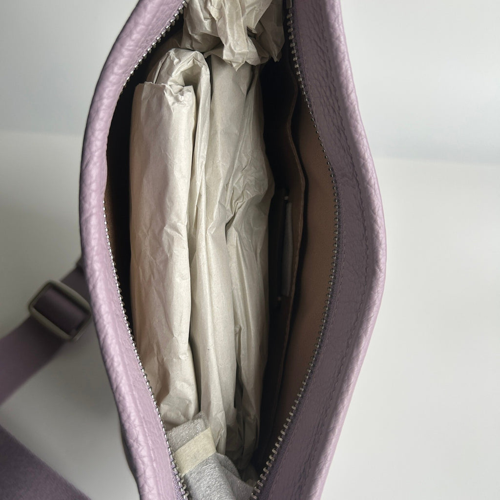 Coach Dempsey File Bag Soft Lilac Signature Jacquard Crossbody CA195
