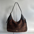 Coach Ella Shoulder Bag Truffle Brown Signature Chenille CCE49