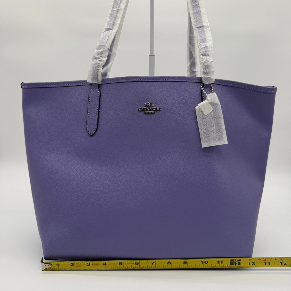 Coach City Tote Light Violet Leather Bag CR111 Shoulder Purse Laptop Handbag