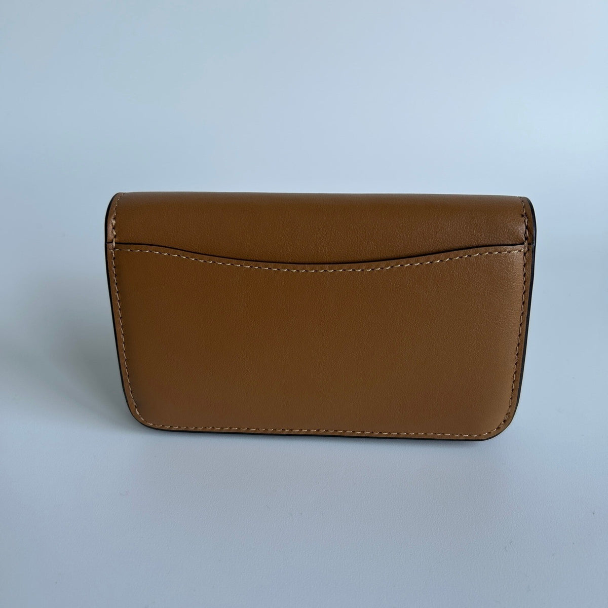 Coach Tabby Card Case Saddle Brown Leather Wallet Excellent