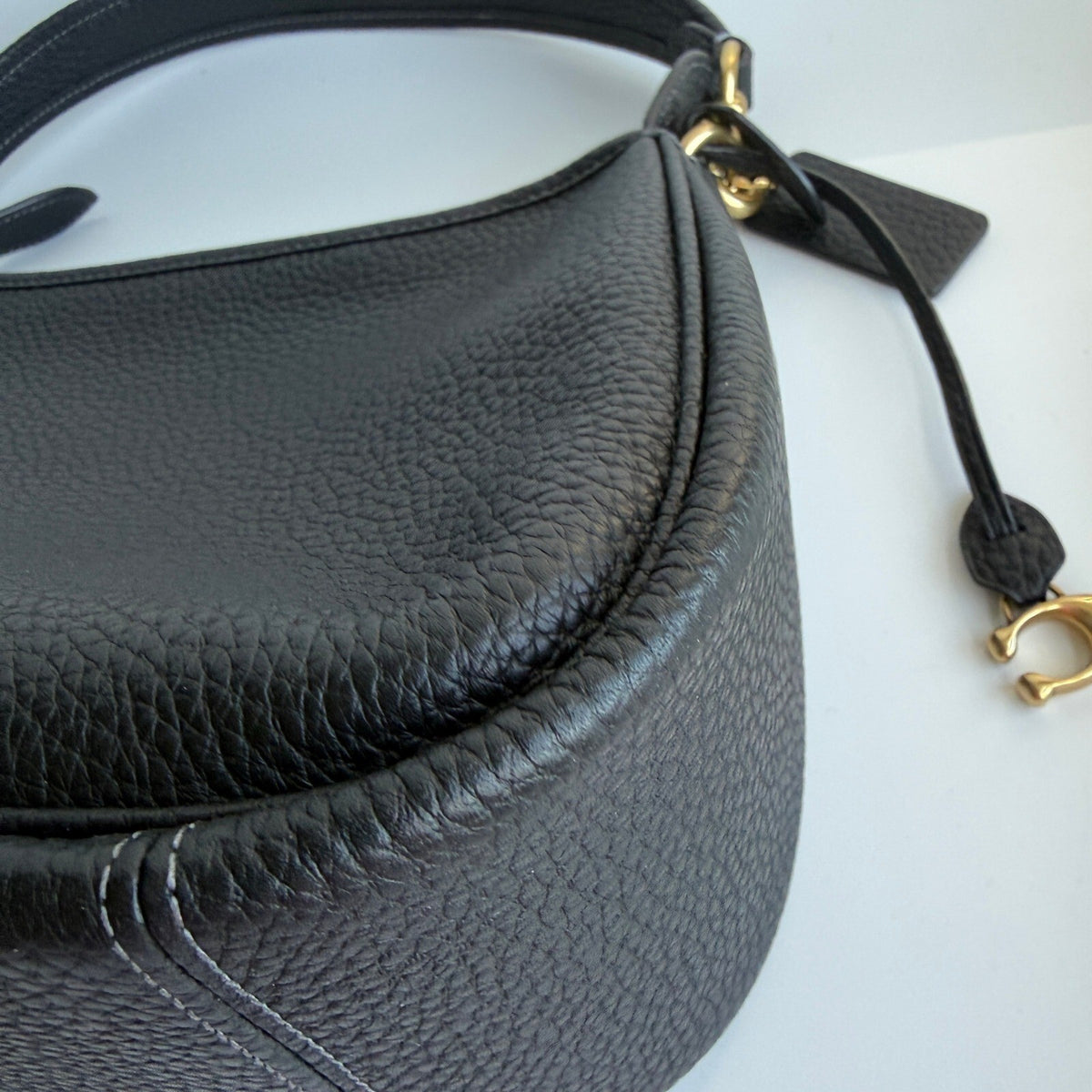 Coach Cary Crossbody Black Soft Pebble Leather Bag CC437