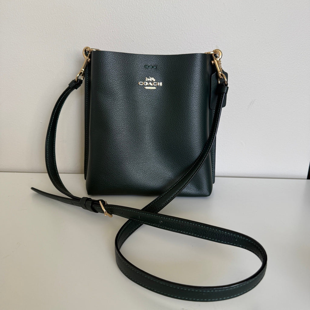 Coach Mollie Bucket Bag 22 Everglade Green Leather CA177 Crossbody Purse