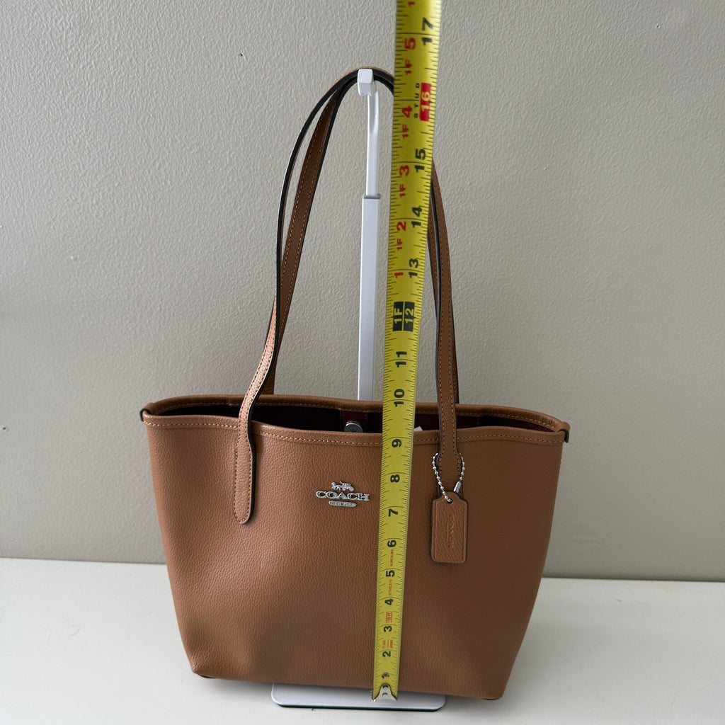Coach Small City Tote Light Saddle Tan Leather Bag CT859