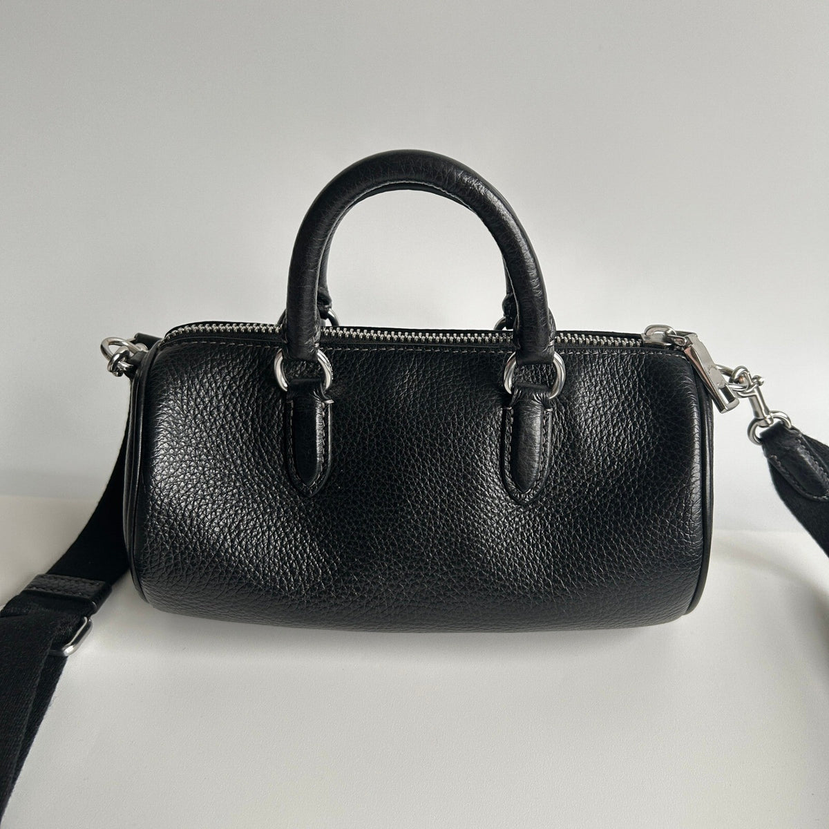 Coach Lacey Crossbody Satchel Black Refined Pebbled Leather CJ571 Bag