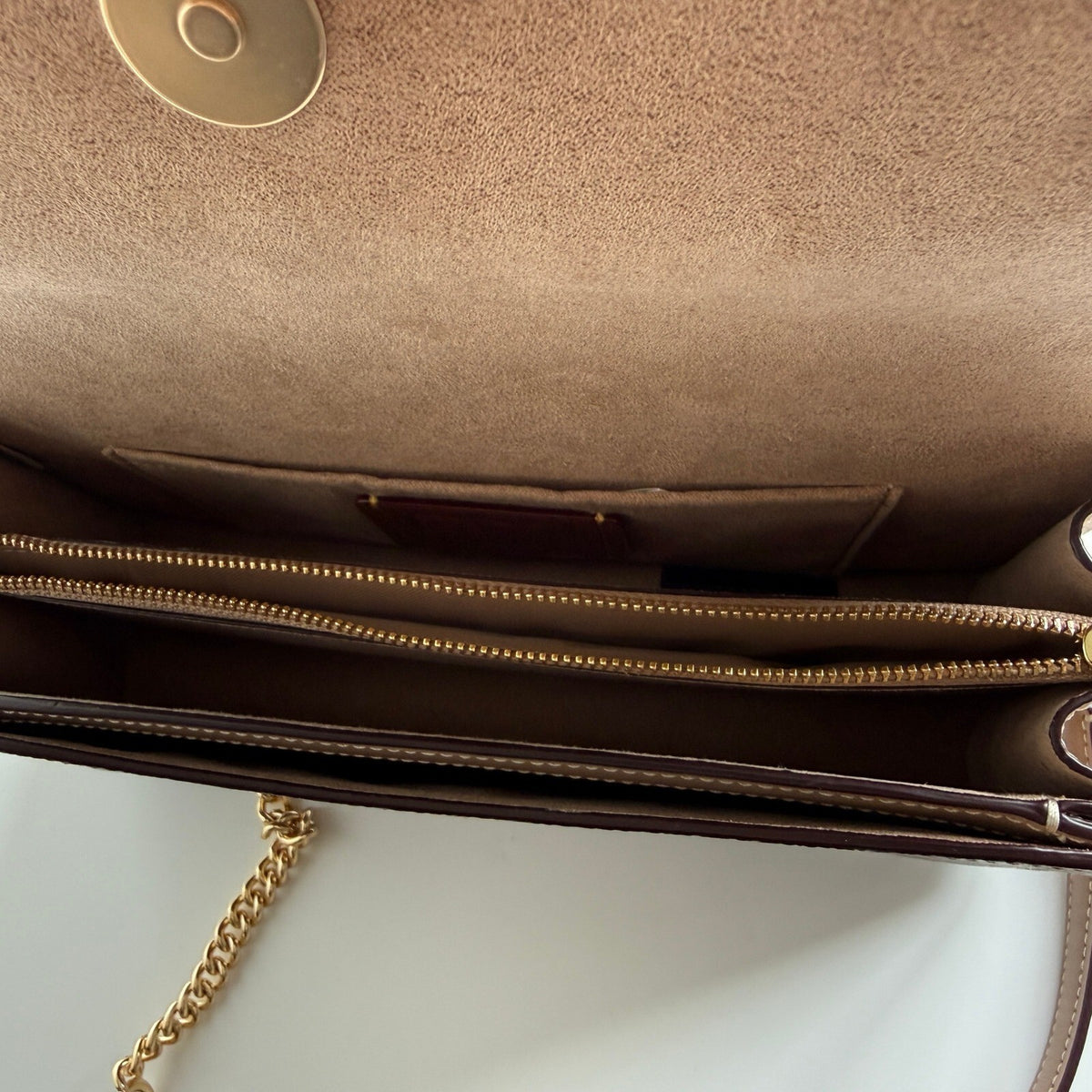 Coach Klare Envelope Crossbody Sand Tan Blocked Signature Canvas Bag CBI99