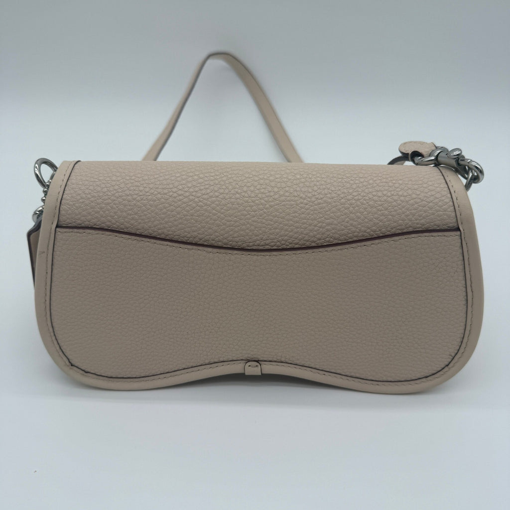 Coach Coachtopia Wavy Dinky Cloud White Pebbled Leather Crossbody Bag CK113