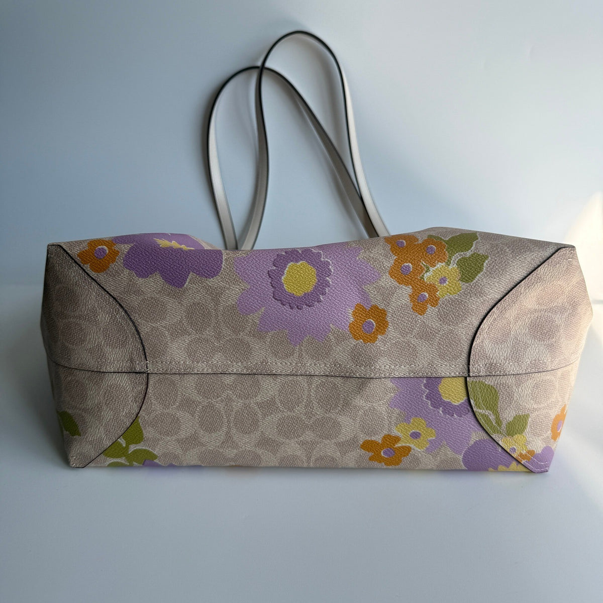 Coach City Tote Sand Multi Signature Canvas Floral Bag CBG71