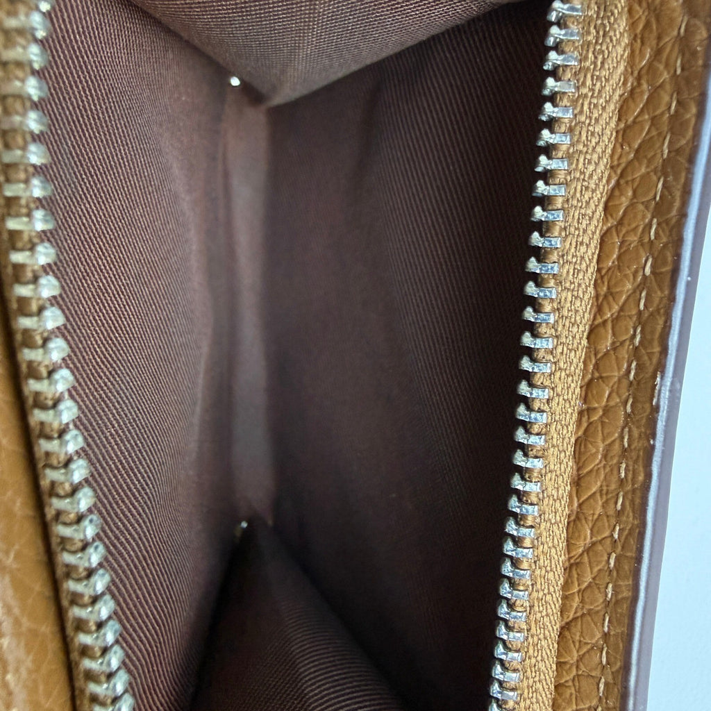 Coach Small Snap Wallet Light Saddle Brown Pebble Leather C2862