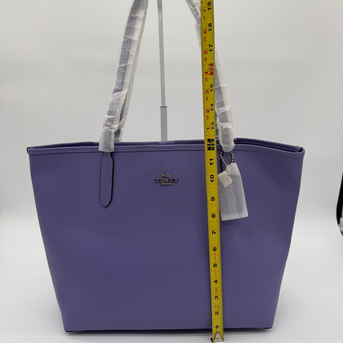 Coach City Tote Light Violet Leather Bag CR111 Shoulder Purse Laptop Handbag