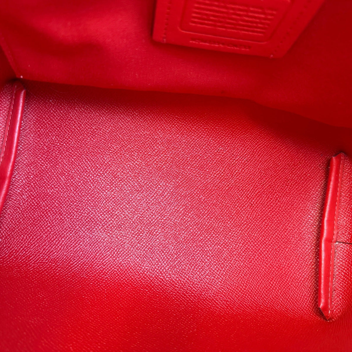 Coach City Tote Khaki Miami Red Signature Canvas Bag 5696