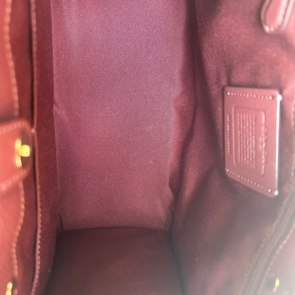 Coach Dempsey Tote 22 Red Signature Jacquard Varsity Stripe Crossbody Bag C8417