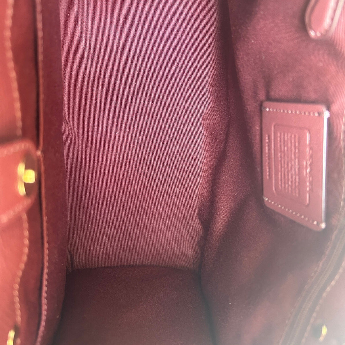 Coach Dempsey Tote 22 Red Signature Jacquard Varsity Stripe Crossbody Bag C8417