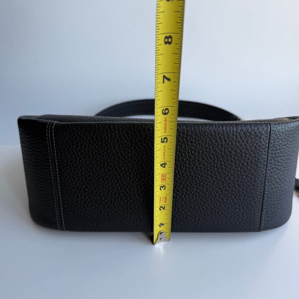 Coach Cary Crossbody Black Soft Pebble Leather Bag CC437