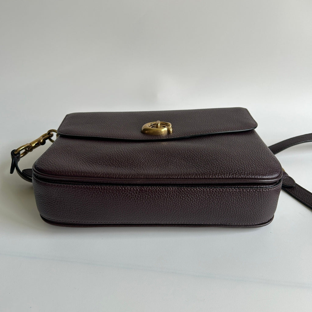 Coach Cassie Crossbody Bag Oxblood Polished Pebble Leather 68348