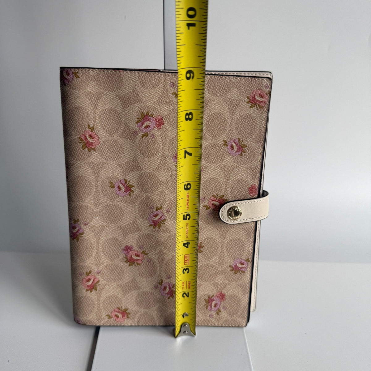 Coach Notebook Cover Sand Multi Signature Canvas Floral Print CA058