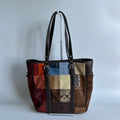 Coach Vintage Signature Patchwork Gallery Tote Multi Suede Leather F11408