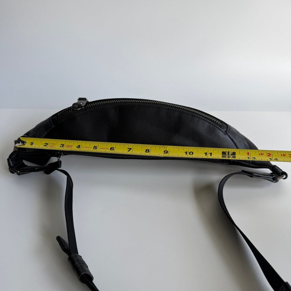 Coach Warren Belt Charcoal Black Signature Canvas Fanny Pack 78777