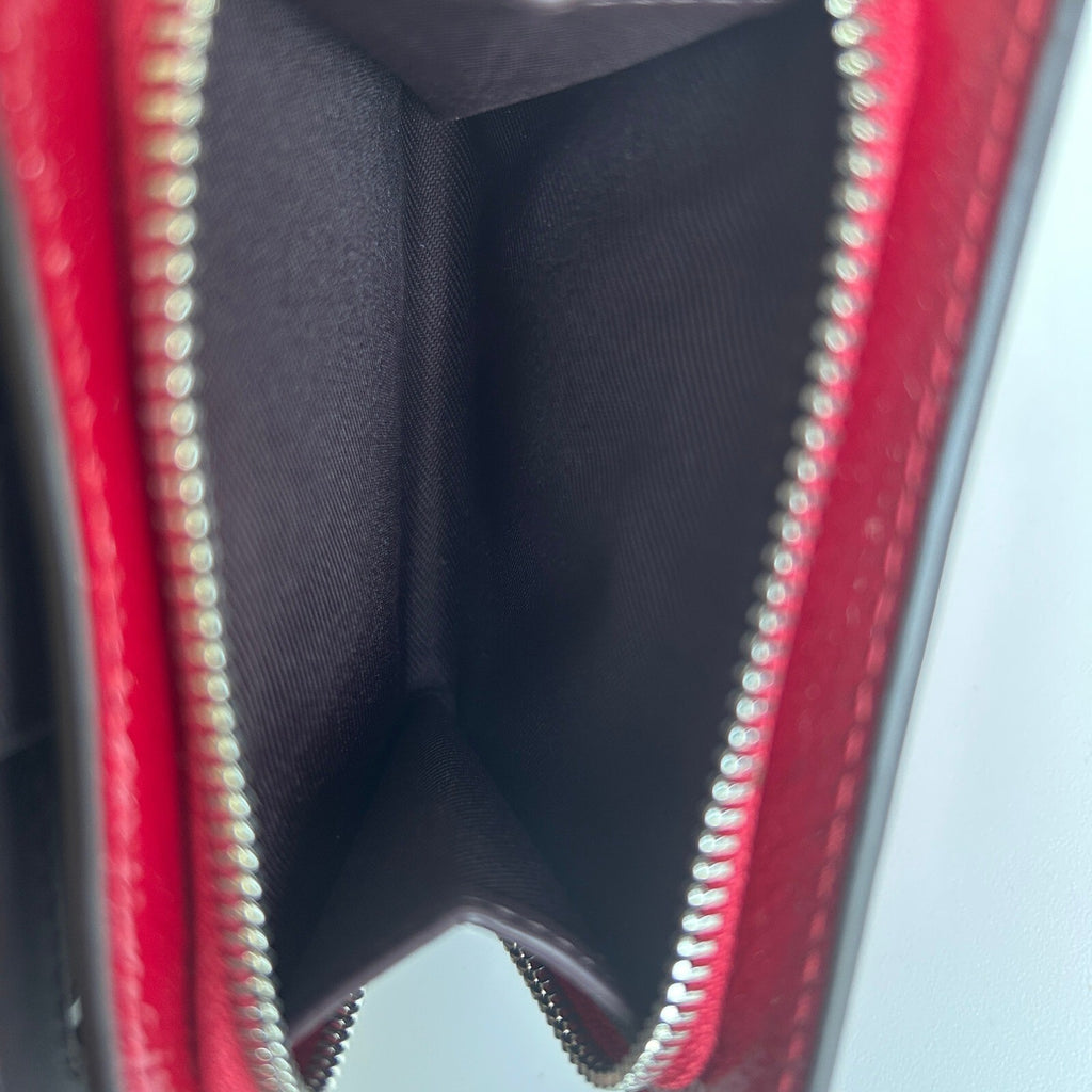 Coach Bifold Snap Wallet Red Patent Leather CW790