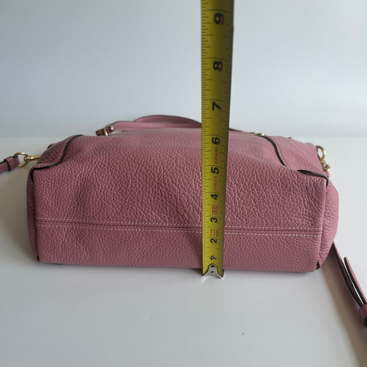 Coach Kacey Satchel True Pink Pebbled Leather Bag C6229