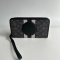 Coach Dempsey Black Smoke Multi Canvas Phone Wallet Wristlet C9073