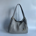 Coach Lori Shoulder Bag Dove Grey Pebbled Leather C6627