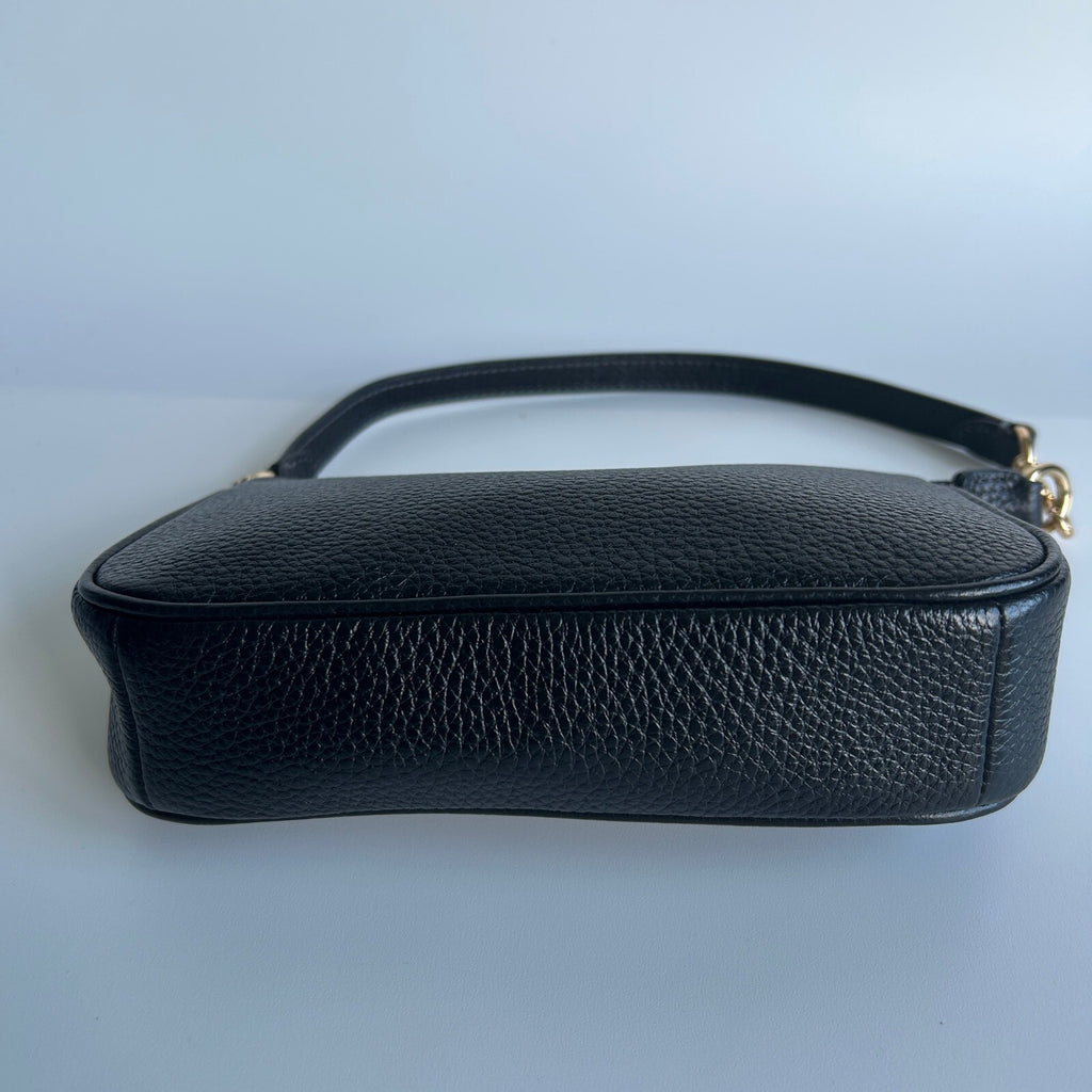Coach Nolita 19 Black Pebble Leather Shoulder Bag CBQ88