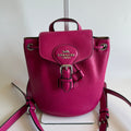 Coach Amelia Mini Backpack Fuchsia Pink Pebbled Leather CL408 Convertible Bag