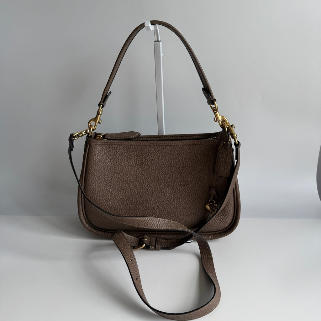 Coach Cary Crossbody Dark Stone Soft Pebble Leather CC437 Shoulder Bag