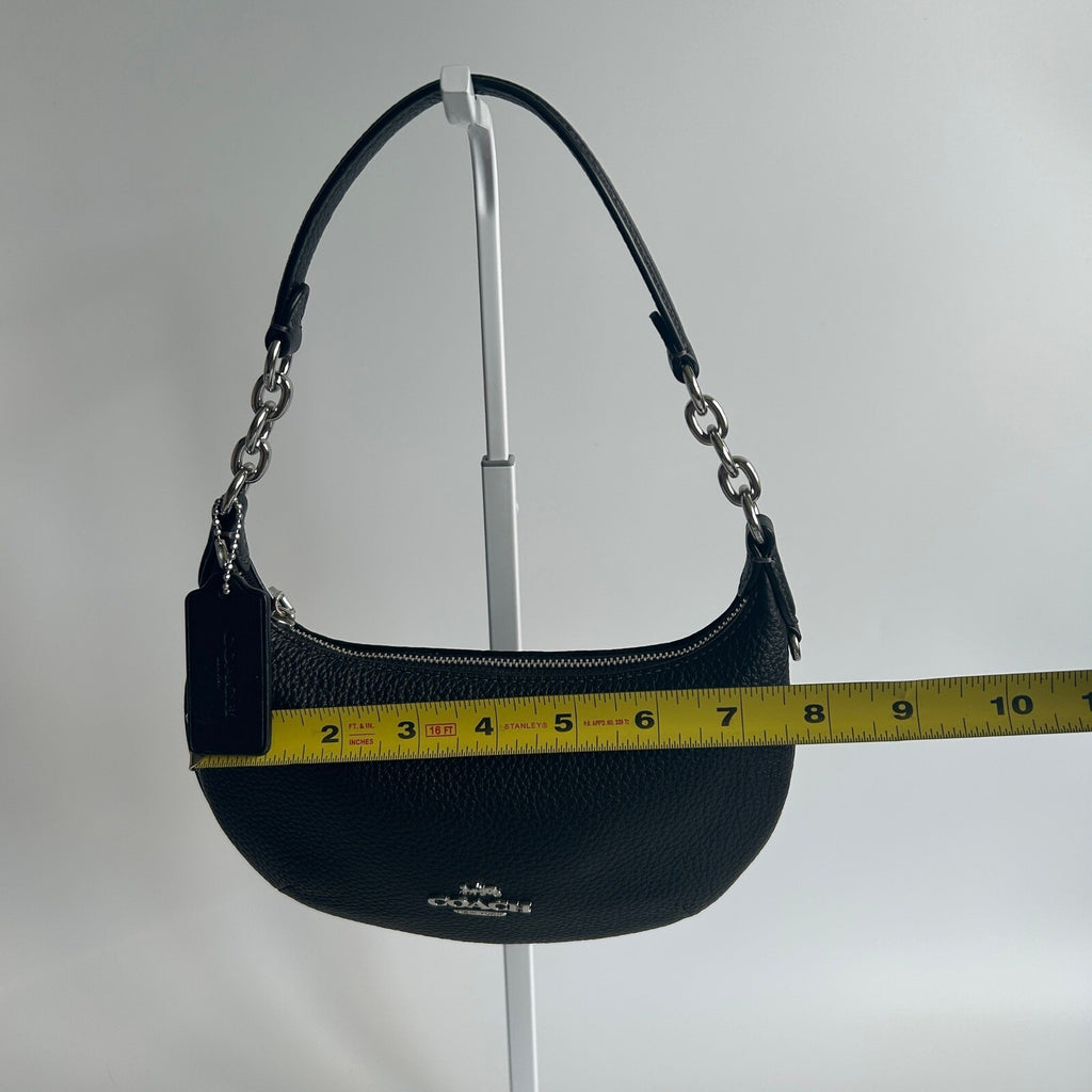 Coach Mini Payton Hobo Black Pebble Leather Shoulder Bag CN011