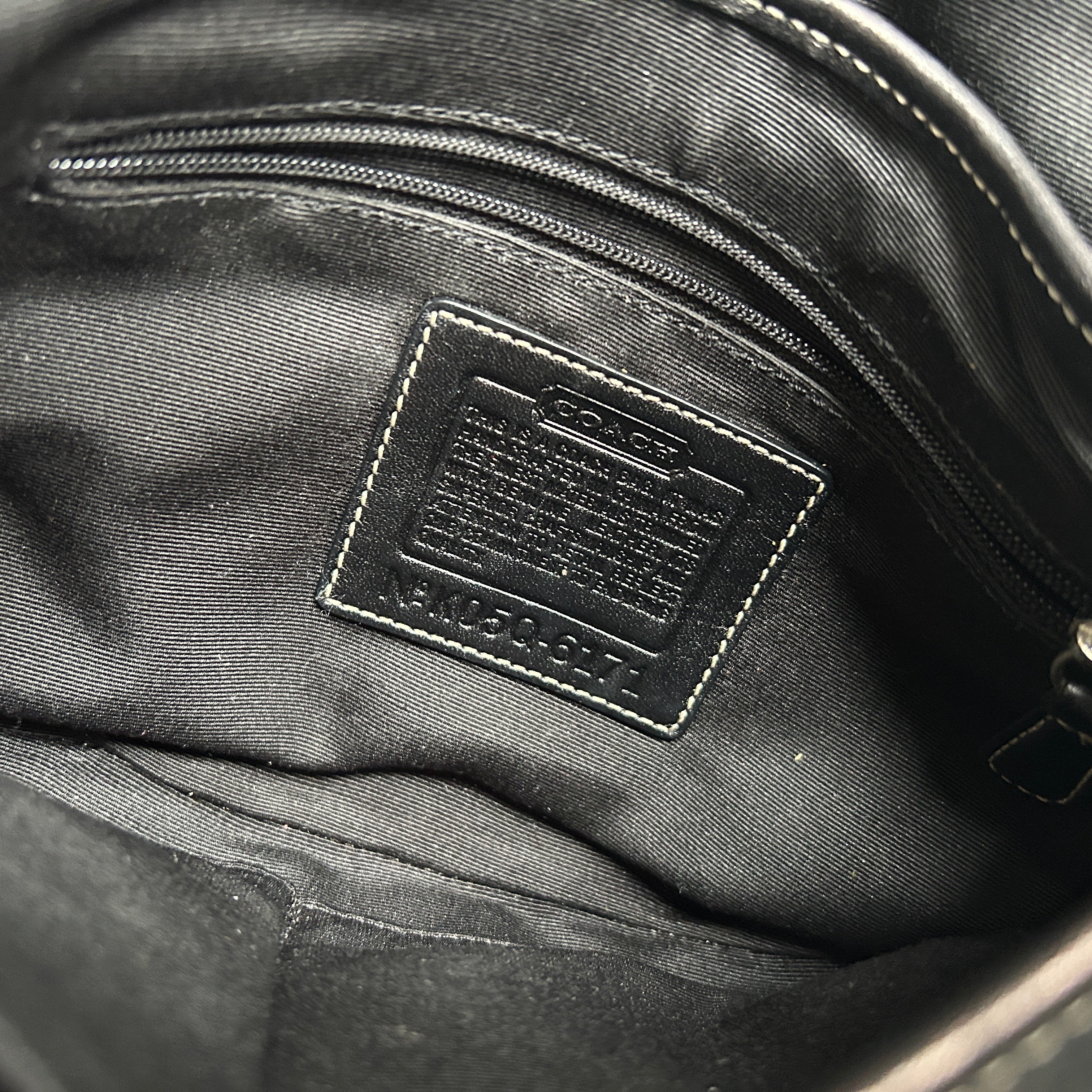Coach Soho Flap Black Signature Canvas Leather Shoulder Bag Excellent
