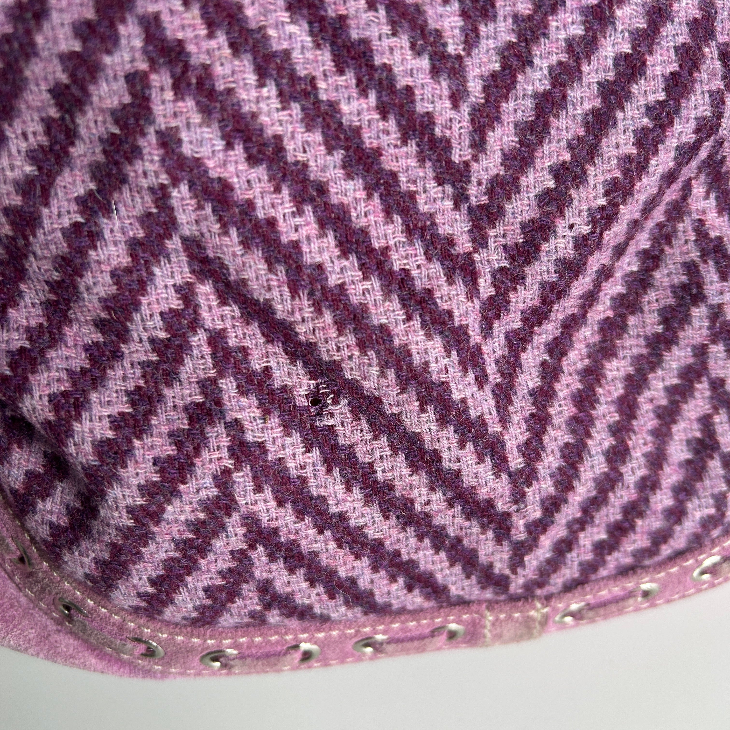 Coach Soho Flap Purple Herringbone Wool Suede Shoulder Bag Good