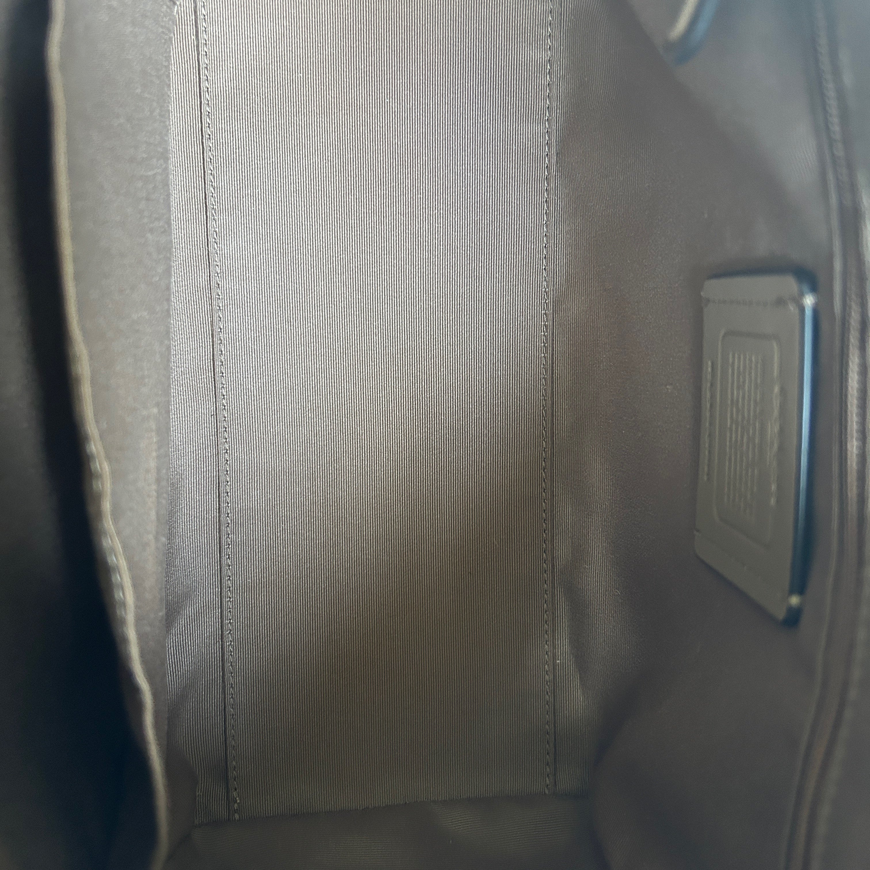 Coach Rowan Satchel Khaki Chalk Signature Canvas Leather Bag Excellent