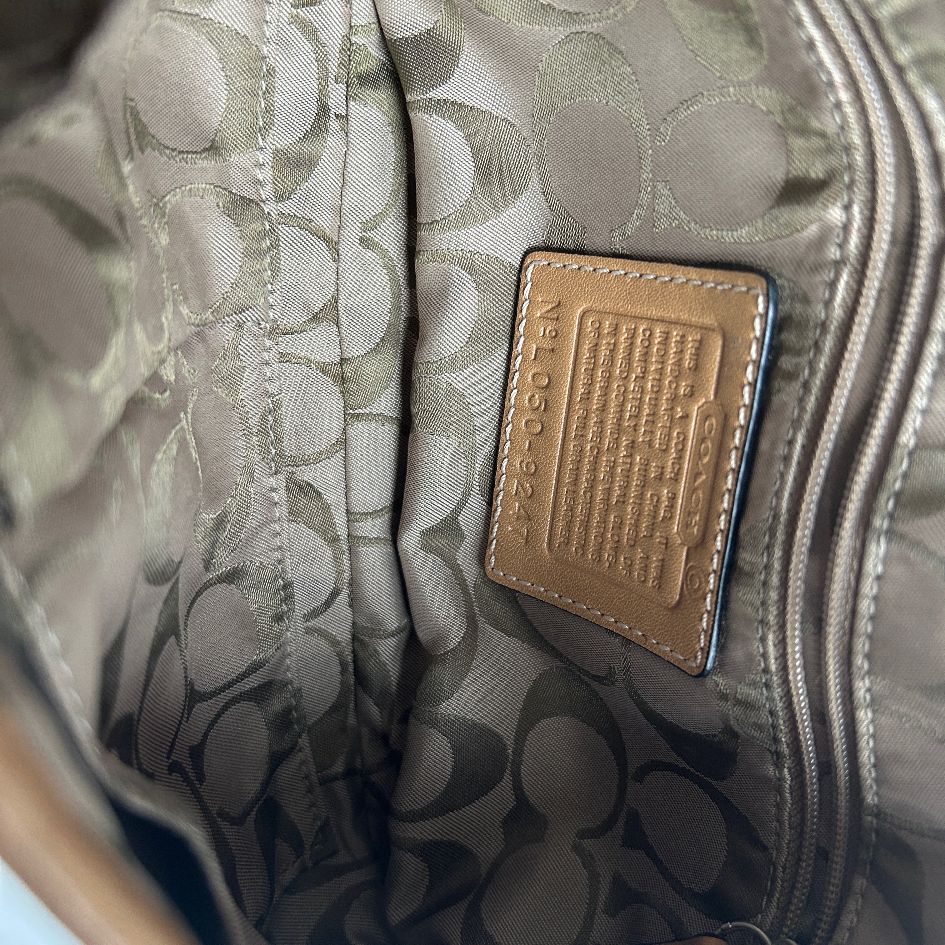 Coach Soho Tan Brown Leather Flap Shoulder Bag 9248 Good