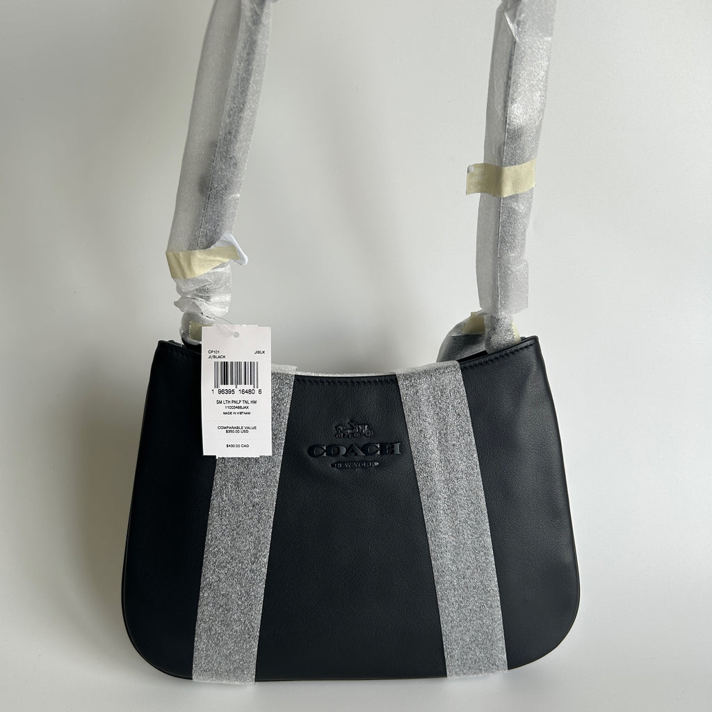 Coach Penelope CP101 Black Leather Shoulder Bag New