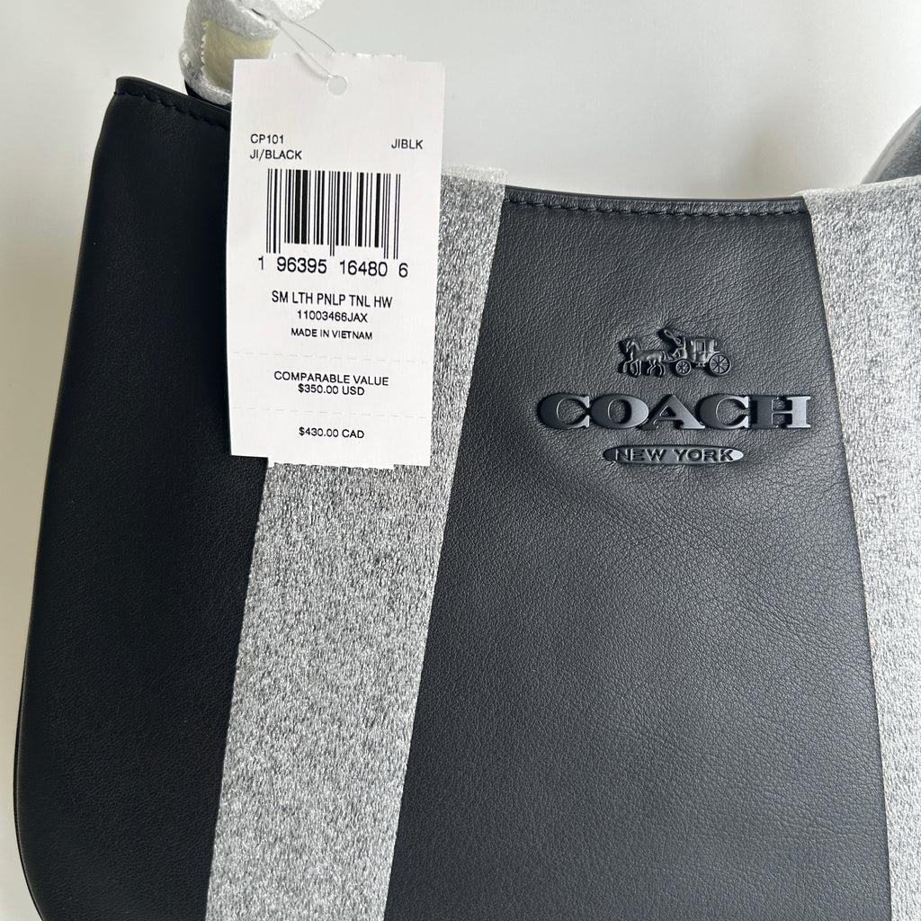 Coach Penelope CP101 Black Leather Shoulder Bag New