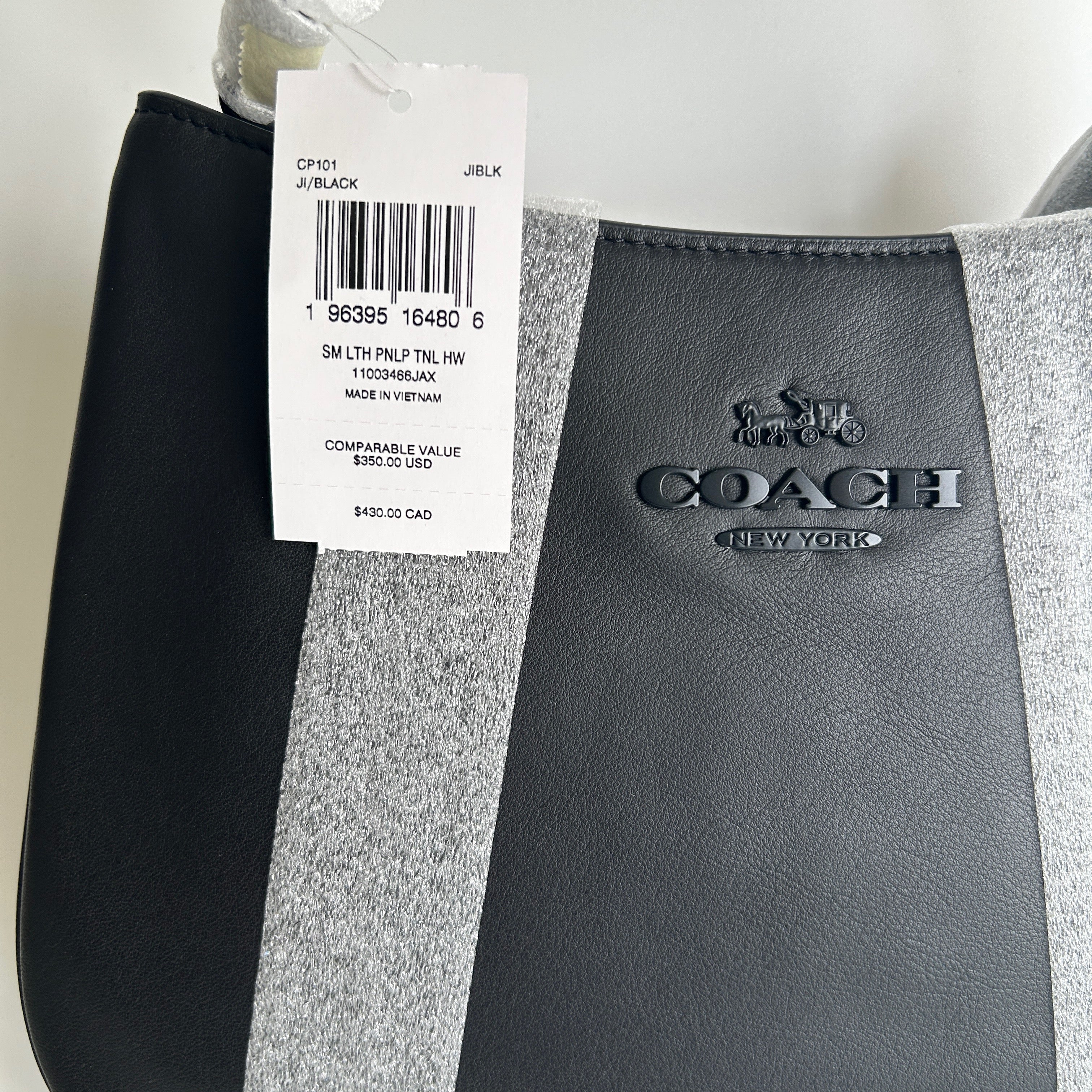 Coach Penelope CP101 Black Leather Shoulder Bag New