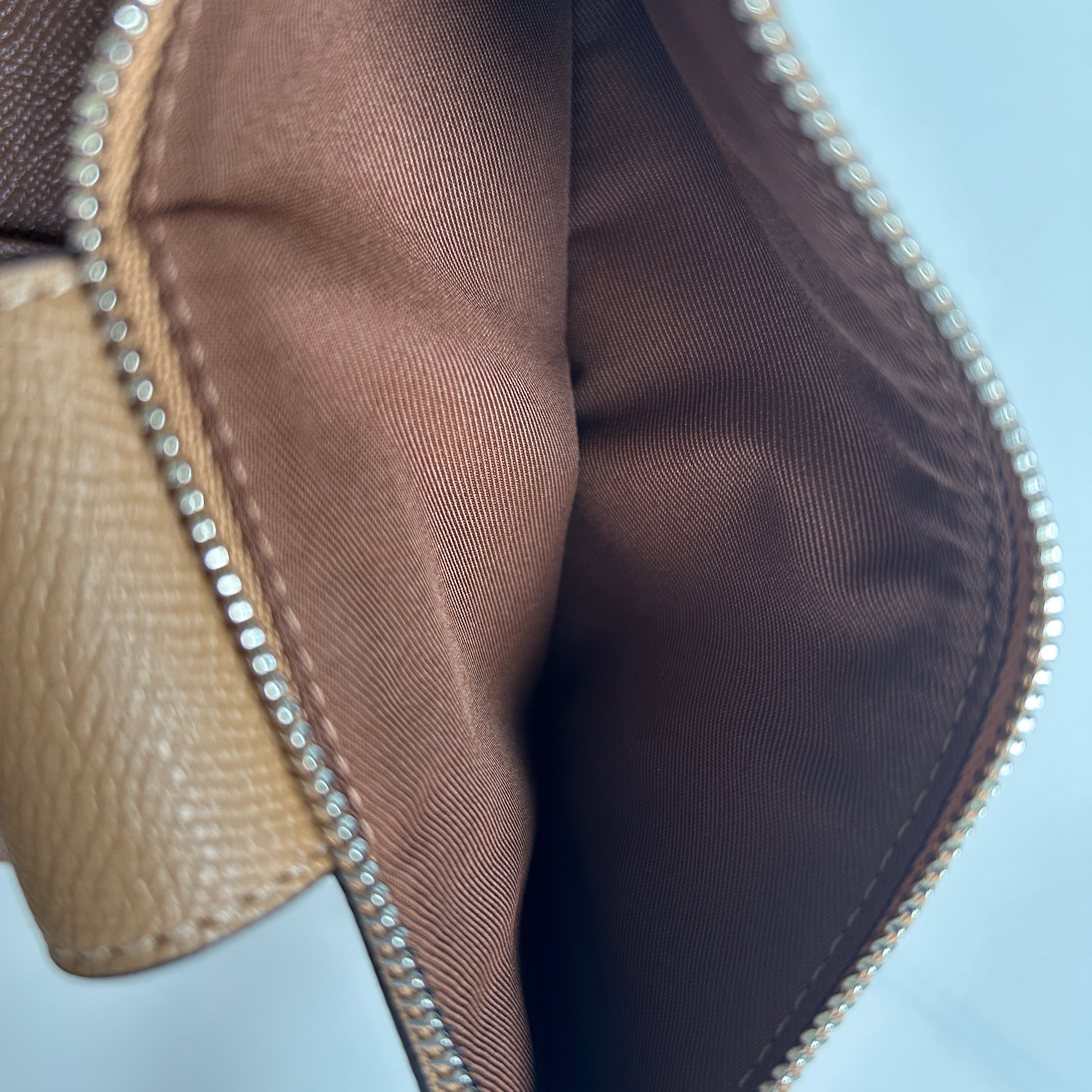 Coach Tech Phone Wallet Saddle Tan Crossgrain Leather C0183 Good