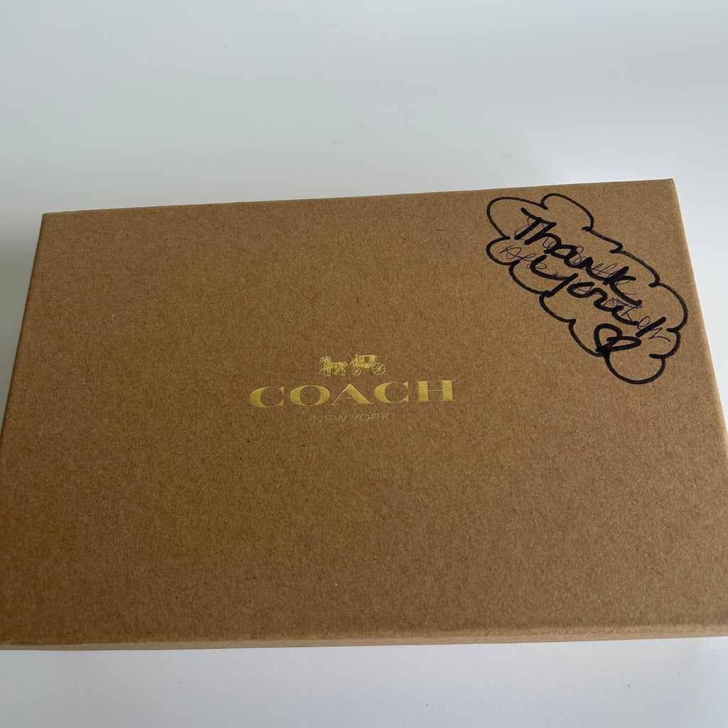 Coach Snap Wallet Bag Charm Set Metallic Pink Signature Canvas New