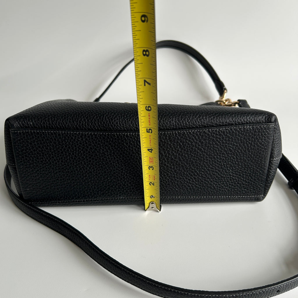 Coach Laurel Black Pebbled Leather Shoulder Bag CR148 Excellent