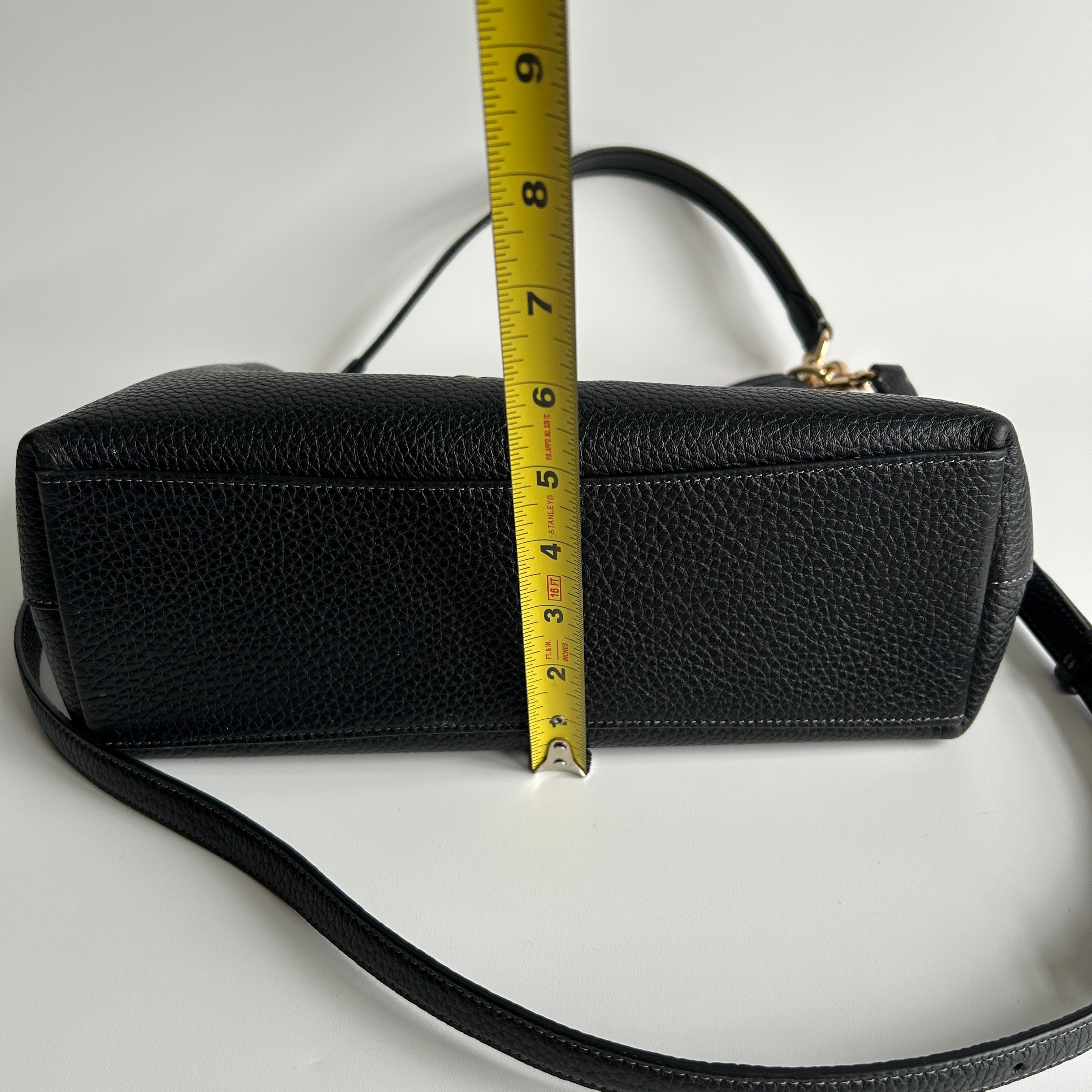 Coach Laurel Black Pebbled Leather Shoulder Bag CR148 Excellent