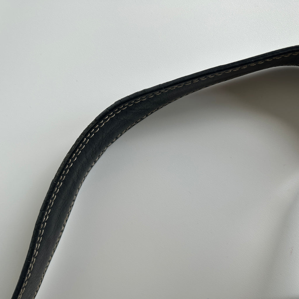 Coach Soho Flap Black Signature Jacquard Patent Leather Shoulder Bag Good