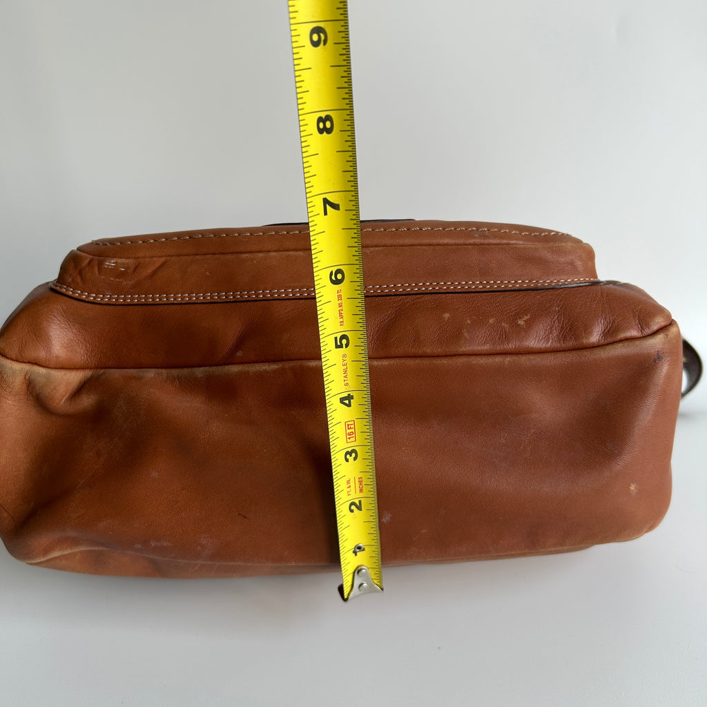 Coach Ali Legacy 10329 Whiskey Brown Leather Shoulder Bag Good