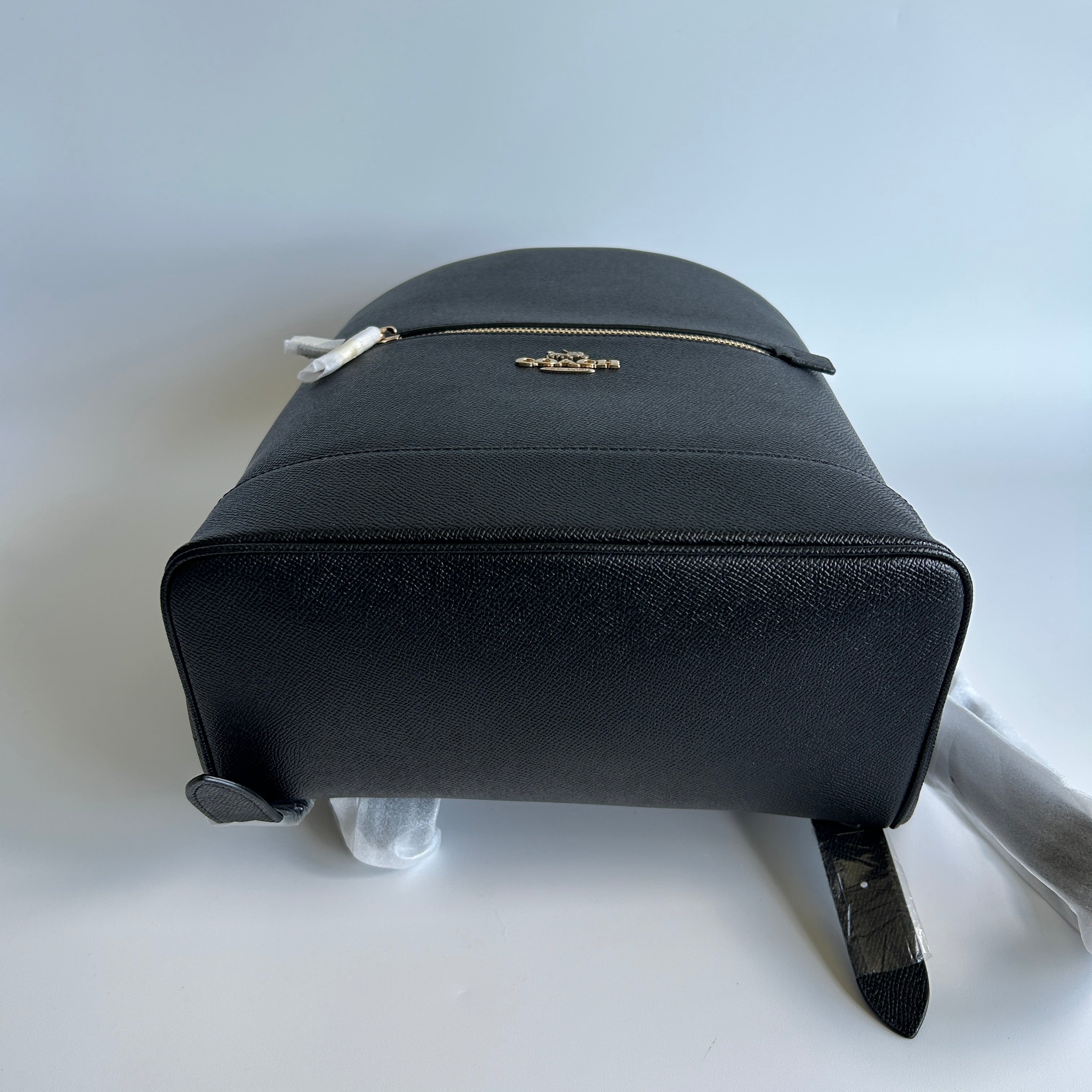 Coach Kenley Black Crossgrain Leather Backpack C5680 NWT