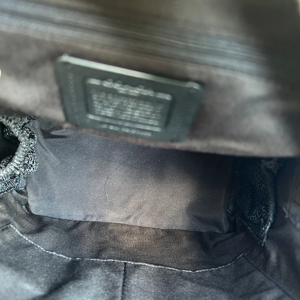 Coach Kenley Black Crossgrain Leather Backpack C5680 NWT