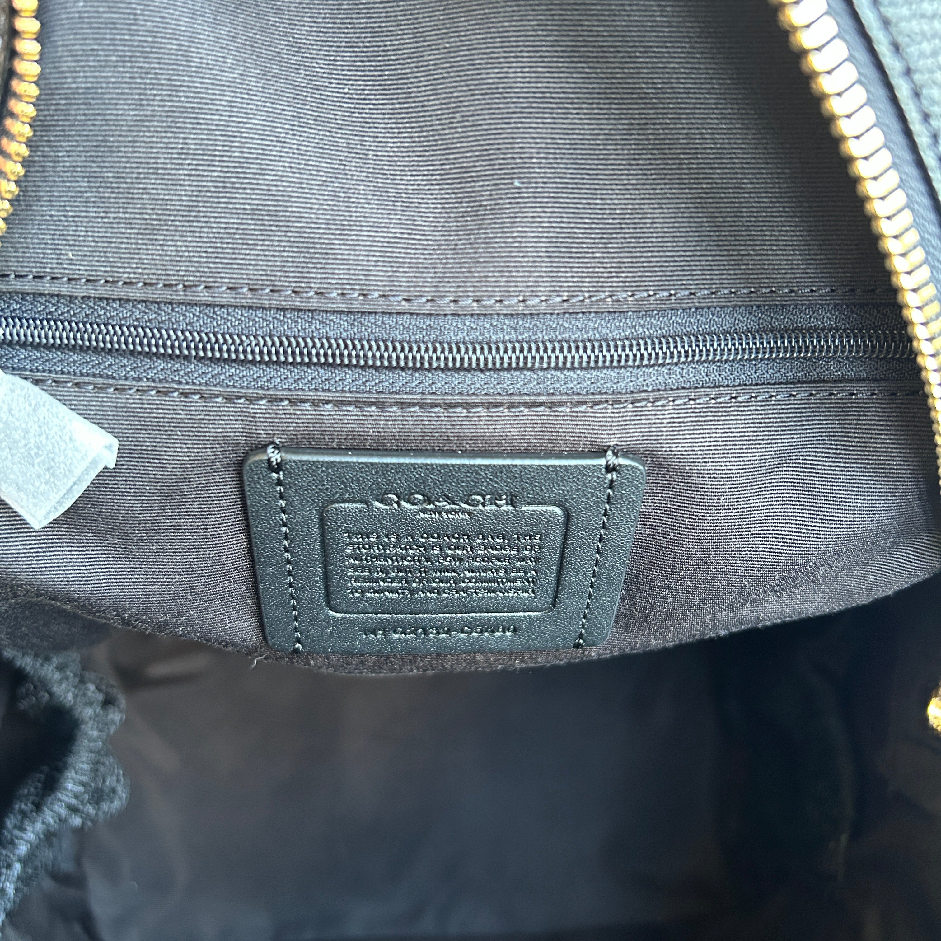 Coach Kenley Black Crossgrain Leather Backpack C5680 NWT