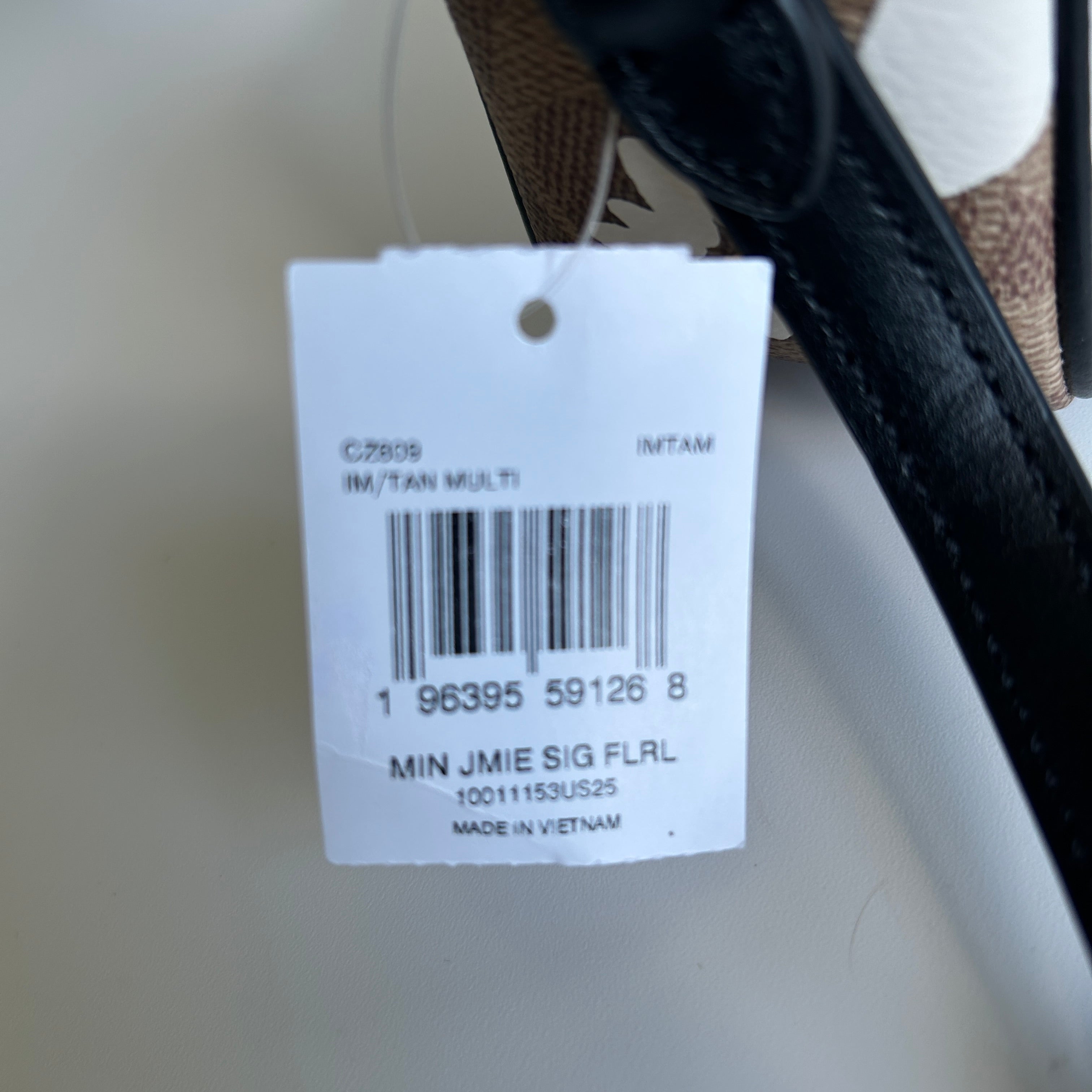 Coach Mini Jamie Daisy Tan Multi Signature Canvas Camera Bag NEW