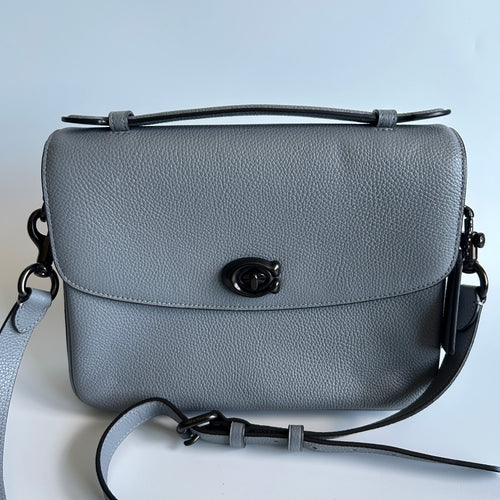 Coach Cassie Crossbody 19 Grey Pebbled Leather Shoulder Bag Good